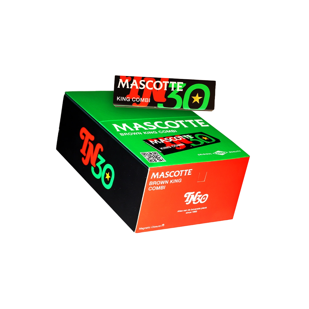 Mascotte TN30 Rolling Tray + Mascotte x TN30 Brown King Combi (Doos 26 Vloeiboekjes)