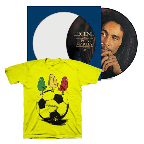 Legend Picture Disc Vinyl + Three Little Birds T-Shirt Yellow (D2C Exclusive)