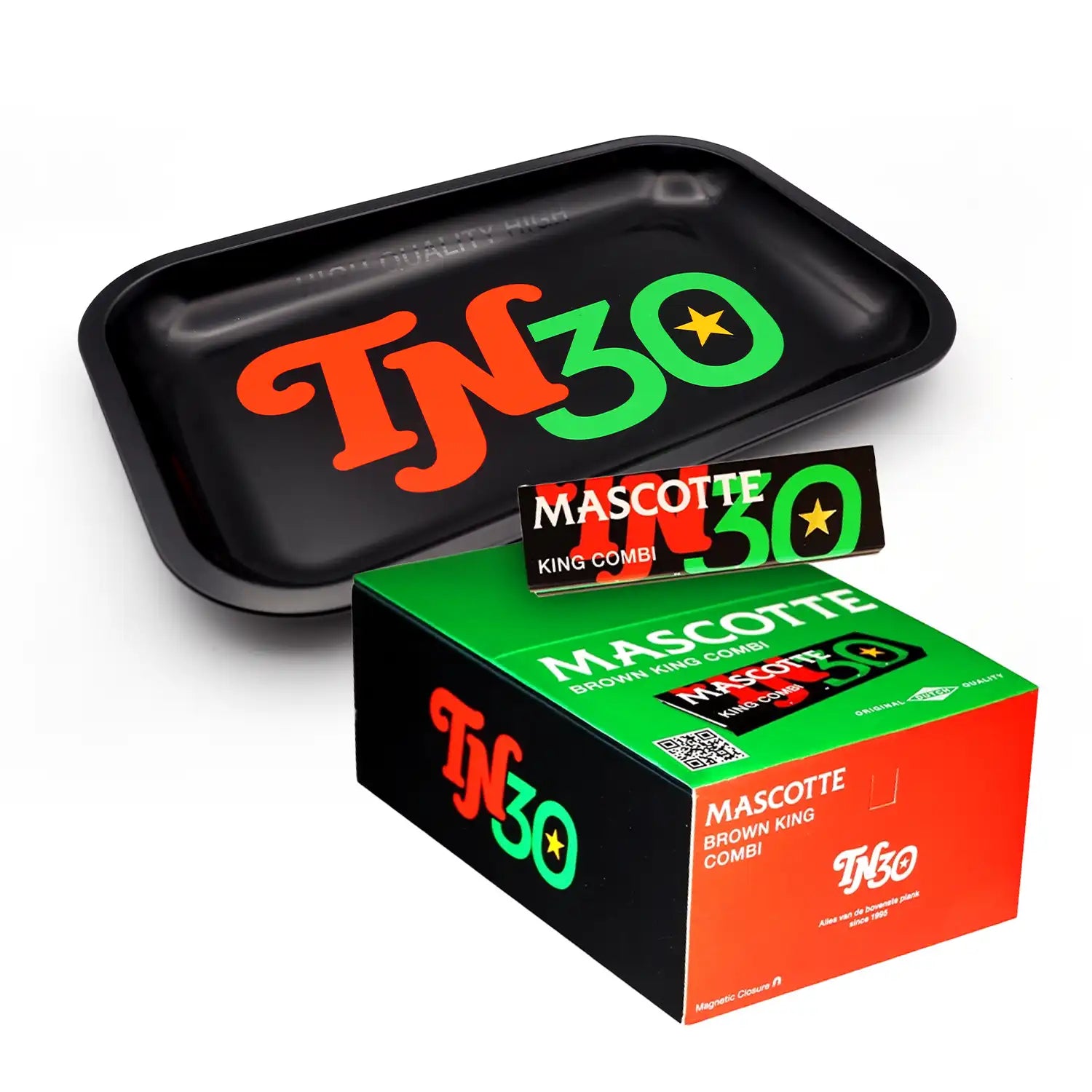 Mascotte TN30 Rolling Tray + Mascotte x TN30 Brown King Combi (Doos 26 Vloeiboekjes)